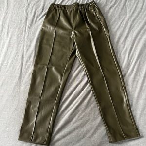 Thread & Supply Cropped Faux Leather Pants